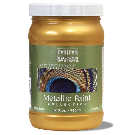 Modern Masters 1 Qt Modern Masters ME194 Iridescent Gold WB Decorative Metallic Paint ME194